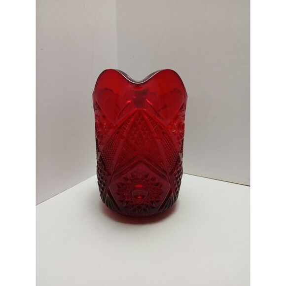 Vintage Westmoreland Ruby Red Amberina Glass 6" Pitcher Glows! - Picture 2 of 15